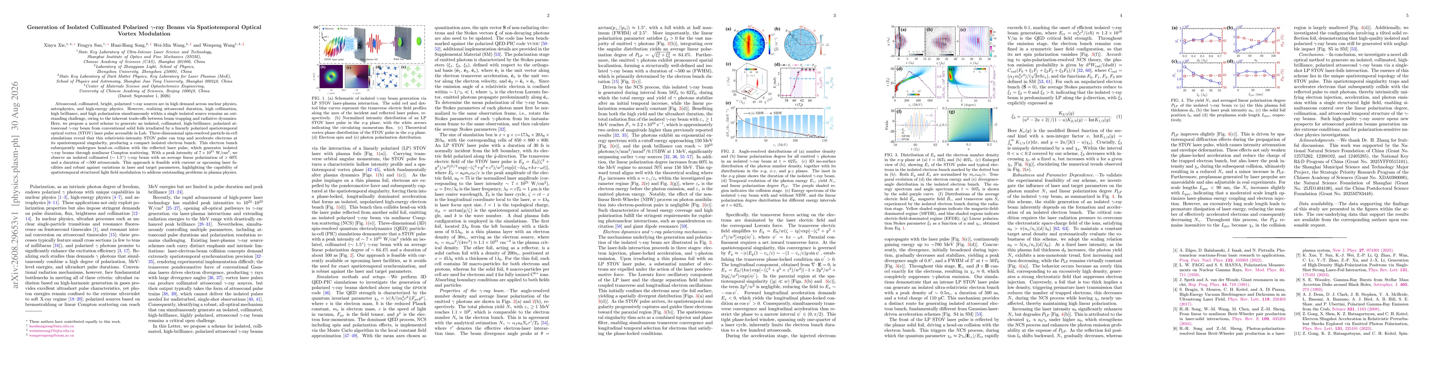 Thumbnail for Generation of Isolated Collimated Polarized $γ$-ray Beams via Spatiotemporal Optical Vortex Modulation