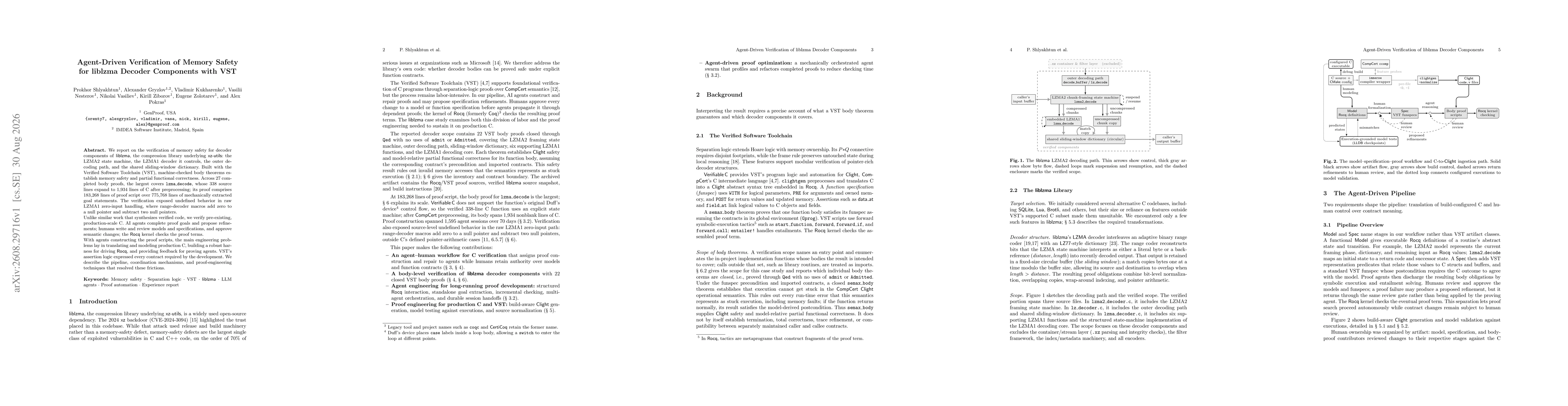 Thumbnail for Agent-Driven Verification of Memory Safety for liblzma Decoder Components with VST