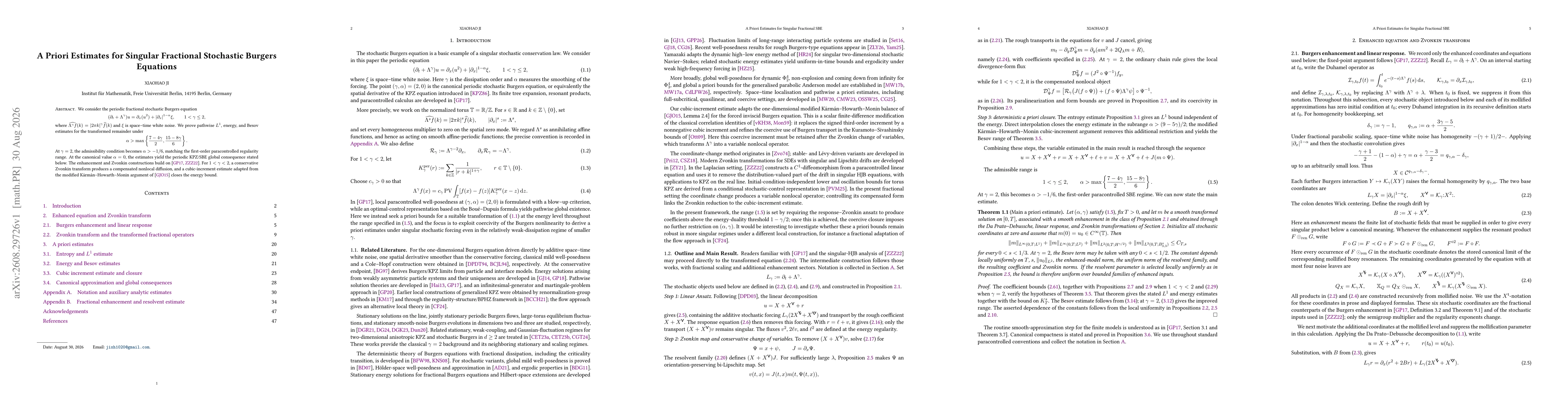 Thumbnail for A Priori Estimates for Singular Fractional Stochastic Burgers Equations