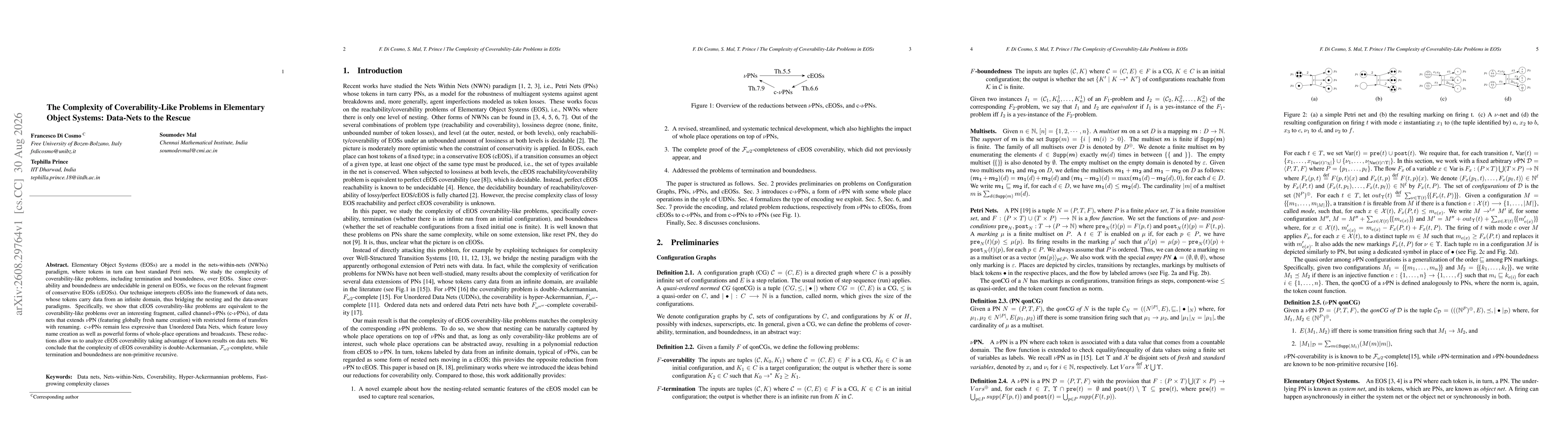 Thumbnail for The Complexity of Coverability-Like Problems in Elementary Object Systems: Data-Nets to the Rescue
