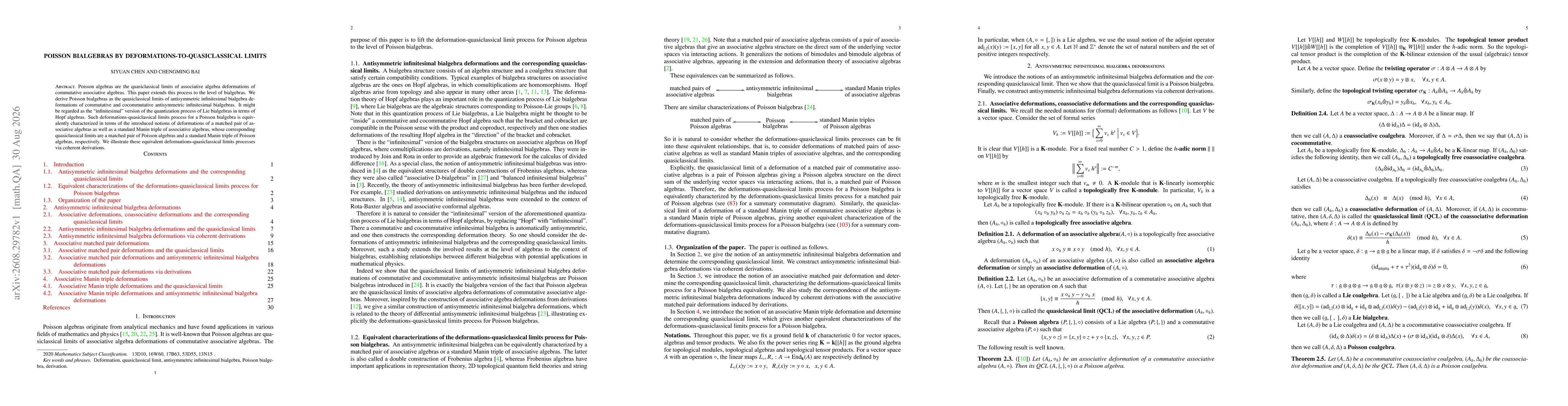 Thumbnail for Poisson bialgebras by deformations-to-quasiclassical limits