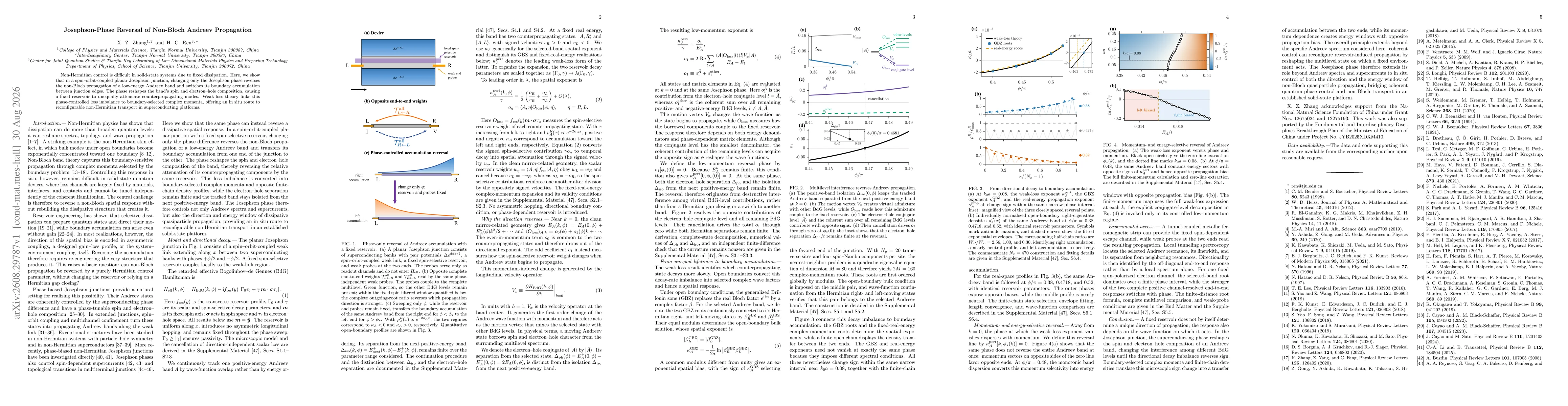 Thumbnail for Josephson-Phase Reversal of Non-Bloch Andreev Propagation