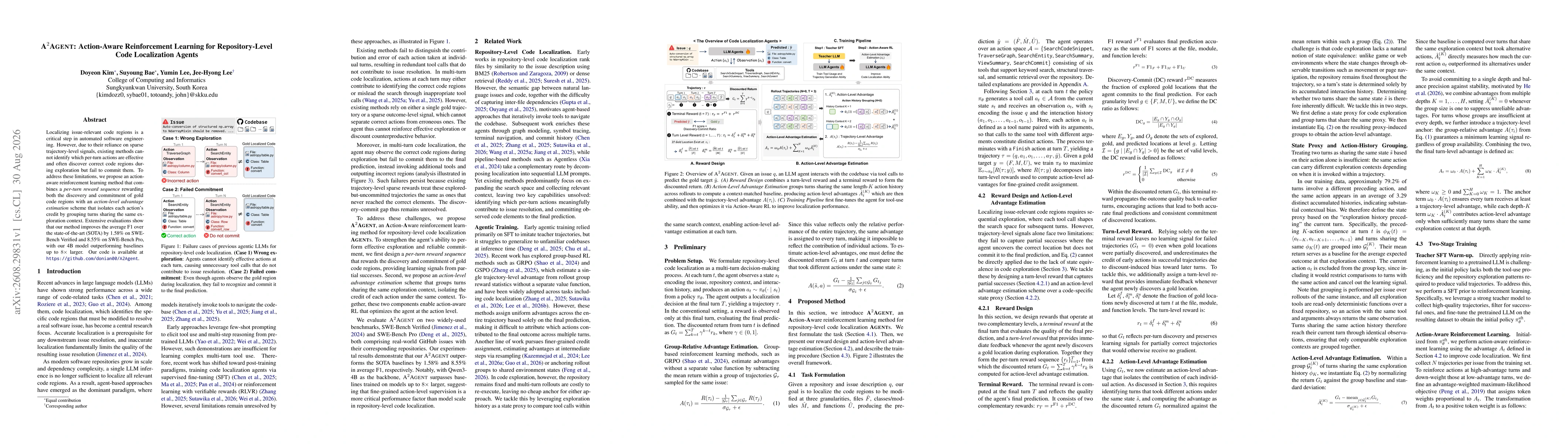Thumbnail for A^2Agent: Action-Aware Reinforcement Learning for Repository-Level Code Localization Agents