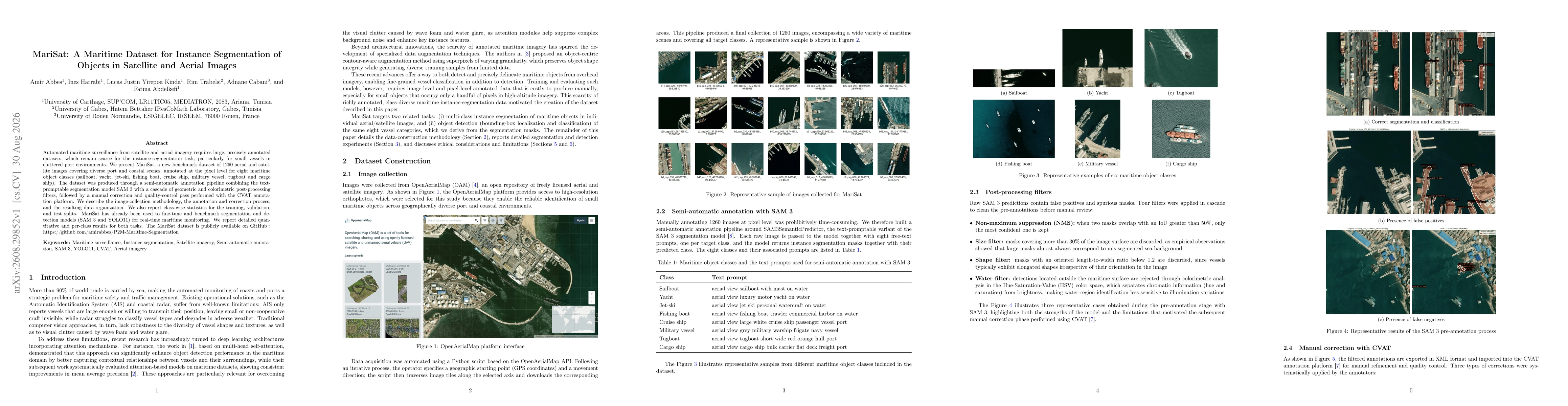 Thumbnail for MariSat: A Maritime Dataset for Instance Segmentation of Objects in Satellite and Aerial Images
