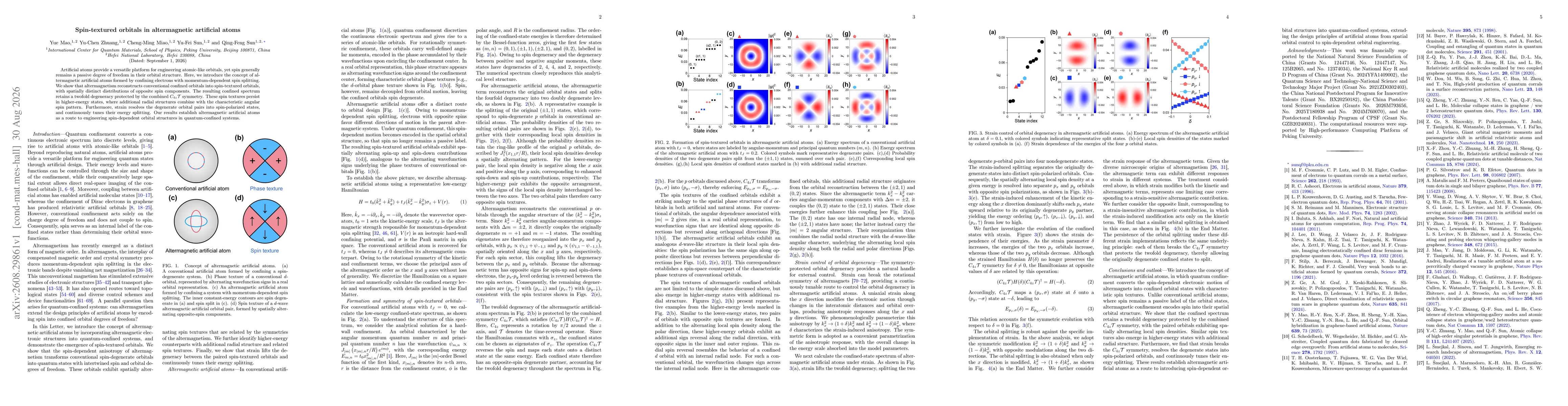 Thumbnail for Spin-textured orbitals in altermagnetic artificial atoms