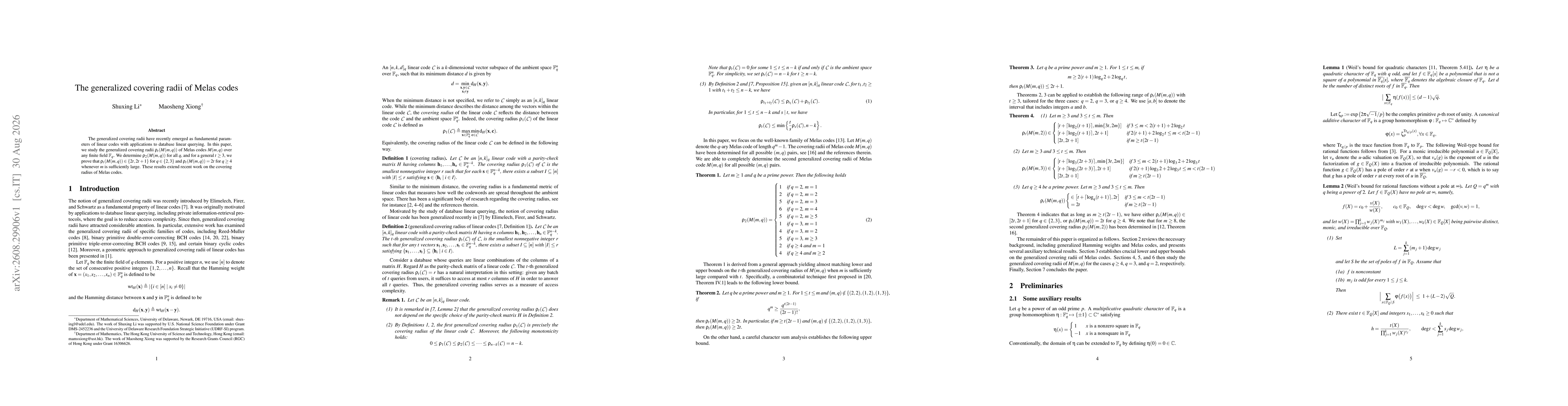 Thumbnail for The generalized covering radii of Melas codes