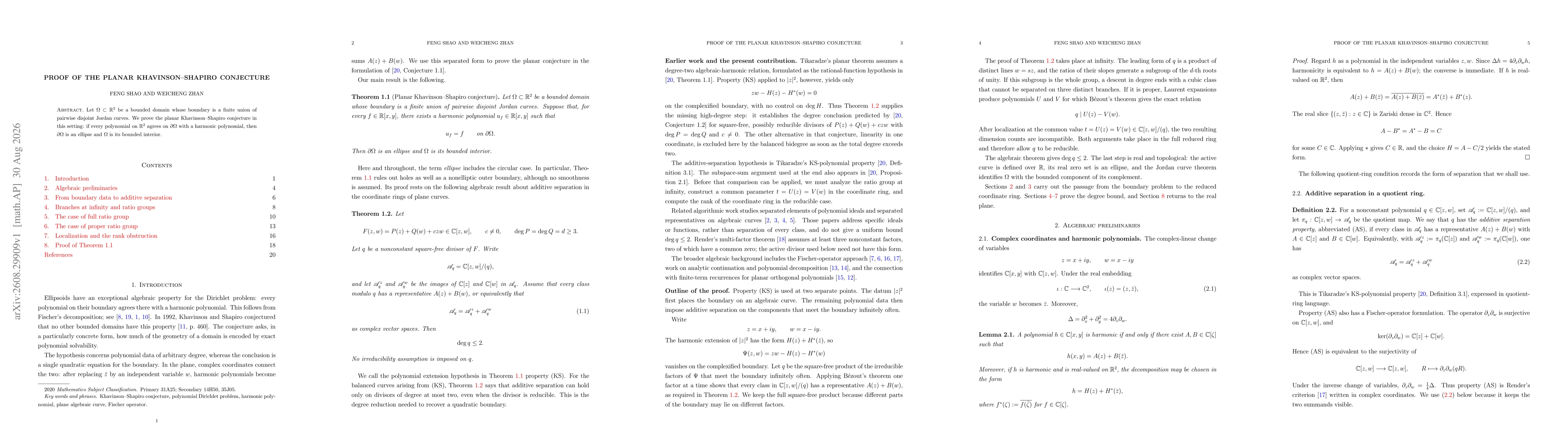 Thumbnail for Proof of the planar Khavinson-Shapiro conjecture