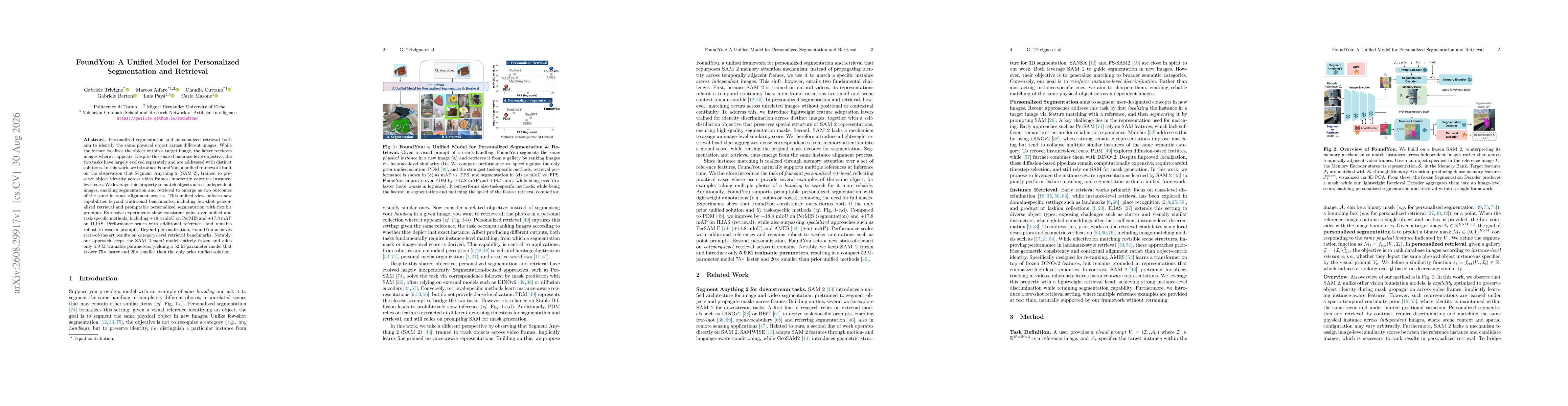 Thumbnail for FoundYou: A Unified Model for Personalized Segmentation and Retrieval