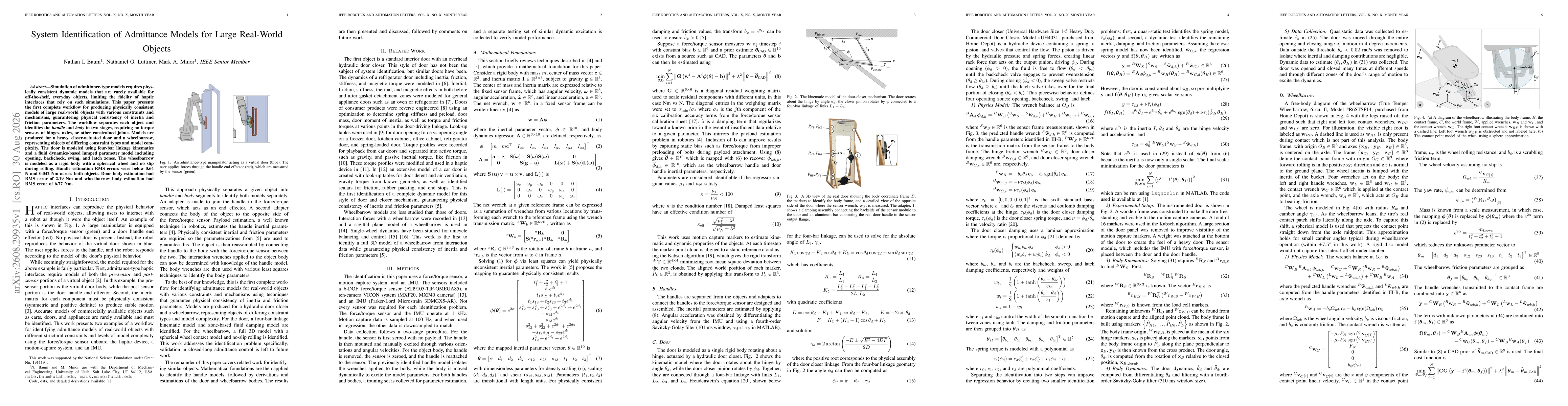 Thumbnail for System Identification of Admittance Models for Large Real-World Objects