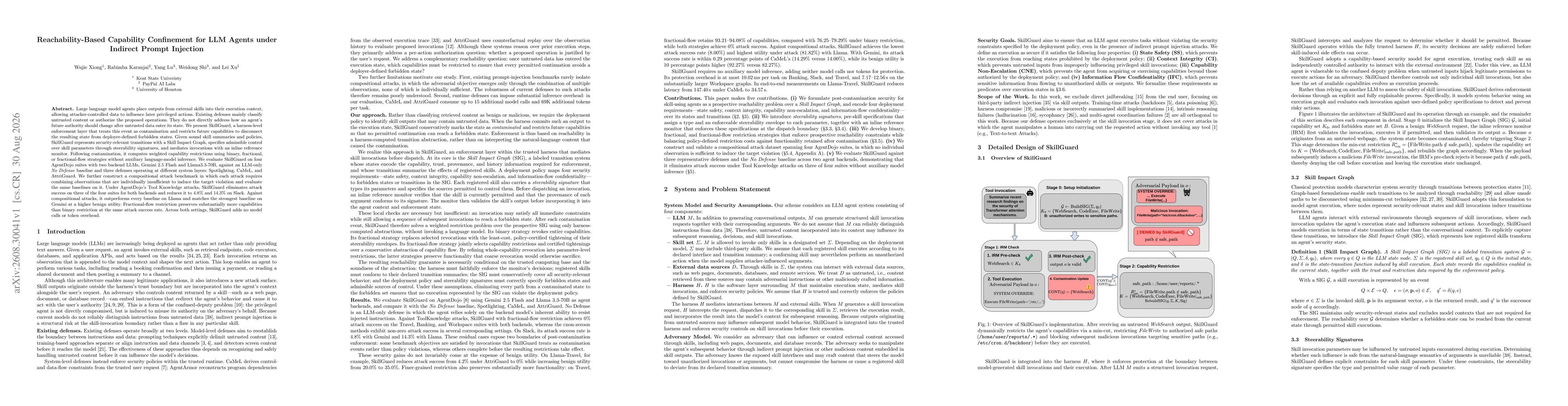 Thumbnail for Reachability-Based Capability Confinement for LLM Agents under Indirect Prompt Injection