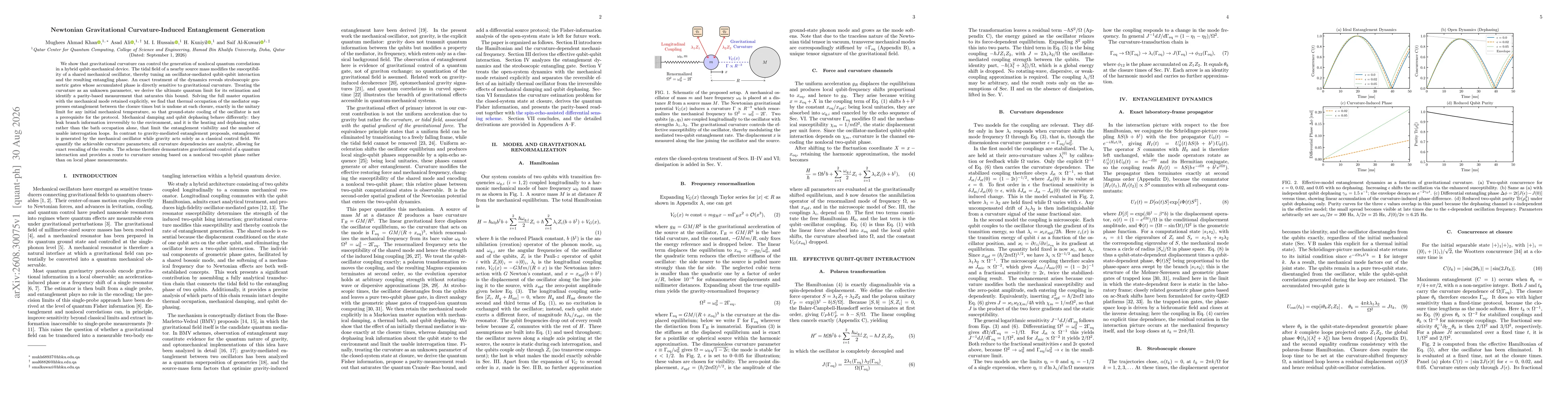 Thumbnail for Newtonian Gravitational Curvature-Induced Entanglement Generation