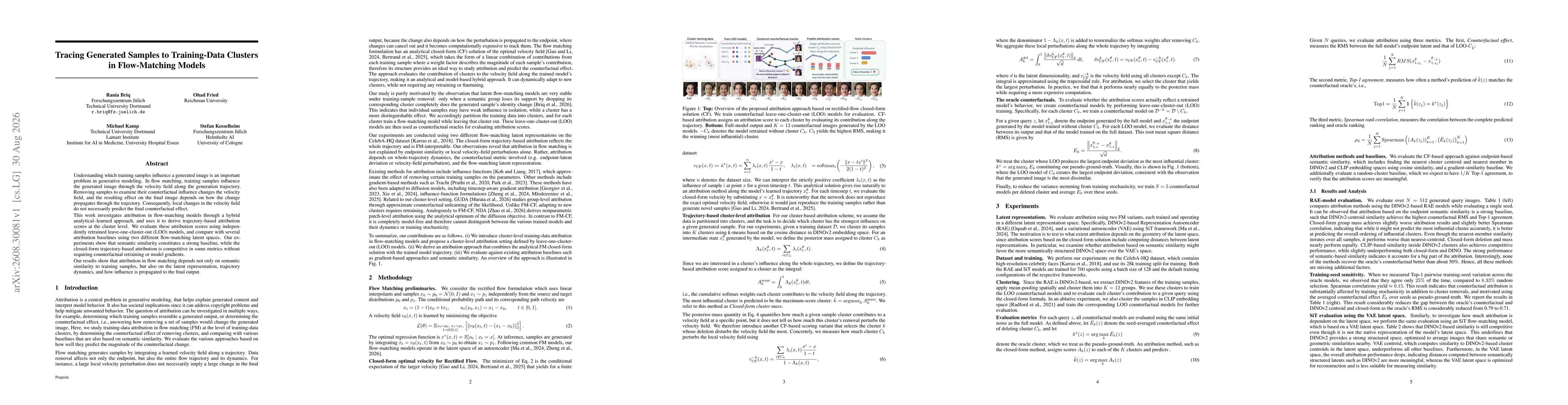 Thumbnail for Tracing Generated Samples to Training-Data Clusters in Flow-Matching Models