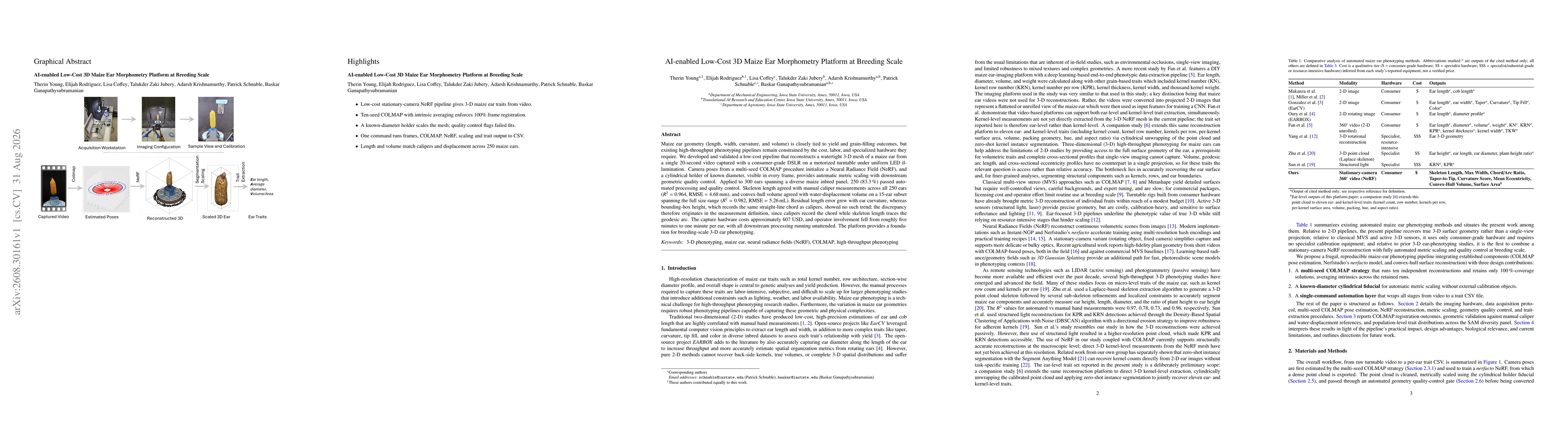 Thumbnail for AI-enabled Low-Cost 3D Maize Ear Morphometry Platform at Breeding Scale