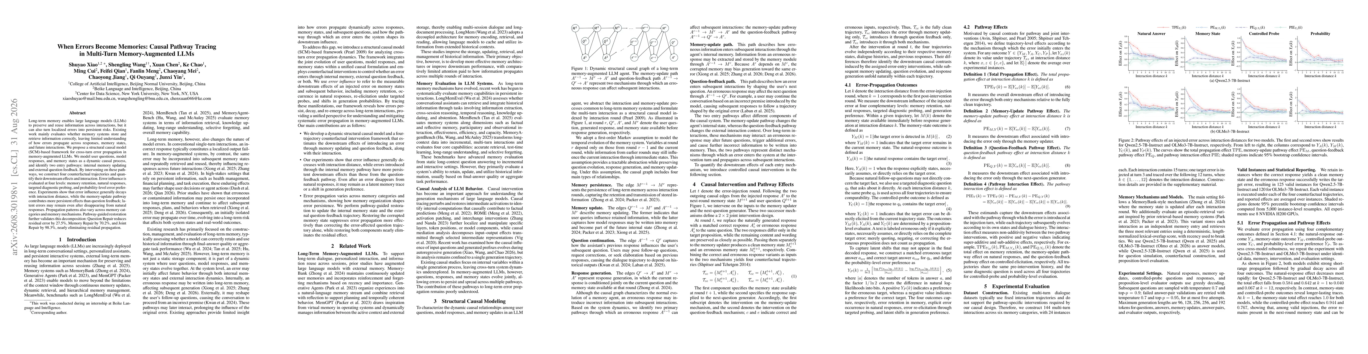 Thumbnail for When Errors Become Memories: Causal Pathway Tracing in Multi-Turn Memory-Augmented LLMs