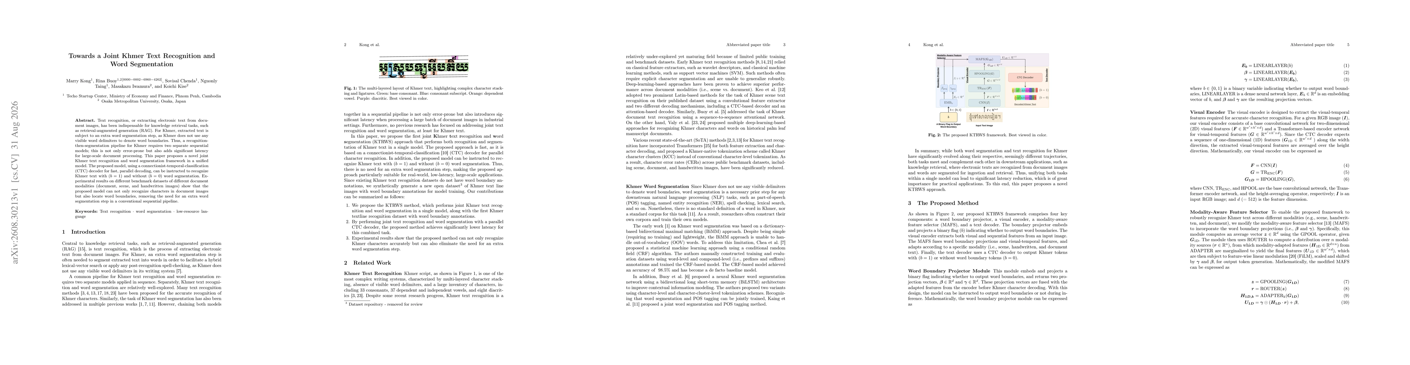 Thumbnail for Towards a Joint Khmer Text Recognition and Word Segmentation