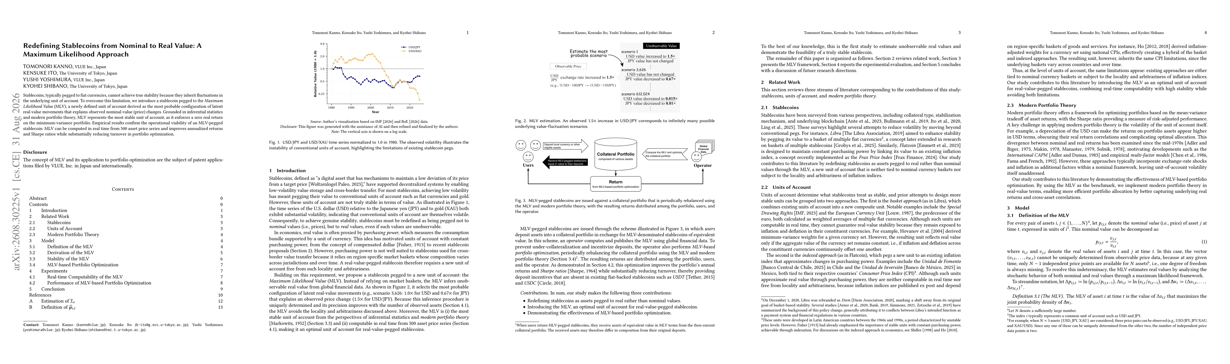Thumbnail for Redefining Stablecoins from Nominal to Real Value: A Maximum Likelihood Approach