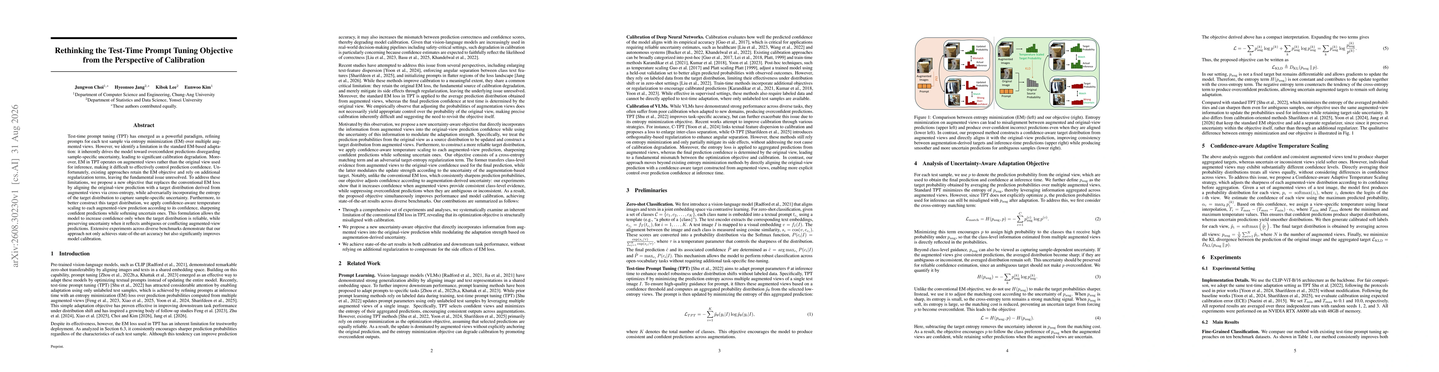 Thumbnail for Rethinking the Test-Time Prompt Tuning Objective from the Perspective of Calibration