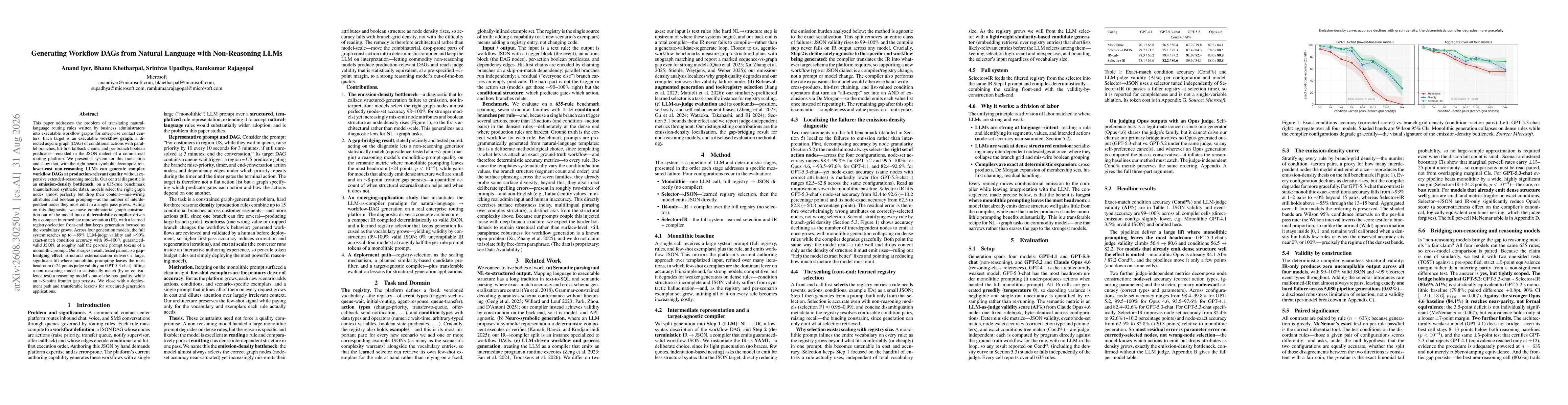 Thumbnail for Generating Workflow DAGs from Natural Language with Non-Reasoning LLMs