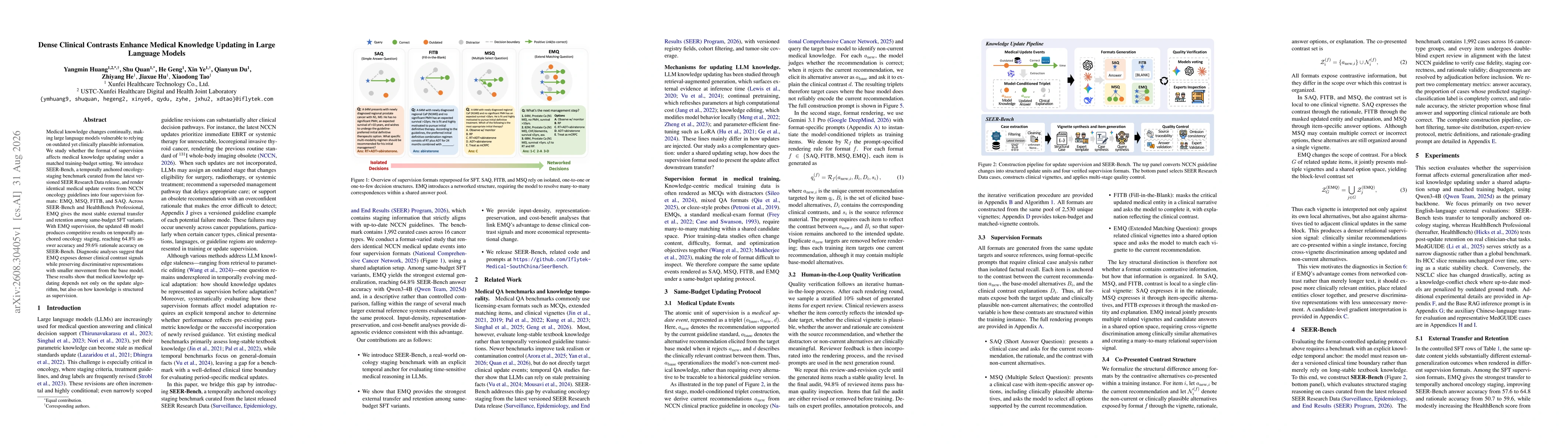 Thumbnail for Dense Clinical Contrasts Enhance Medical Knowledge Updating in Large Language Models