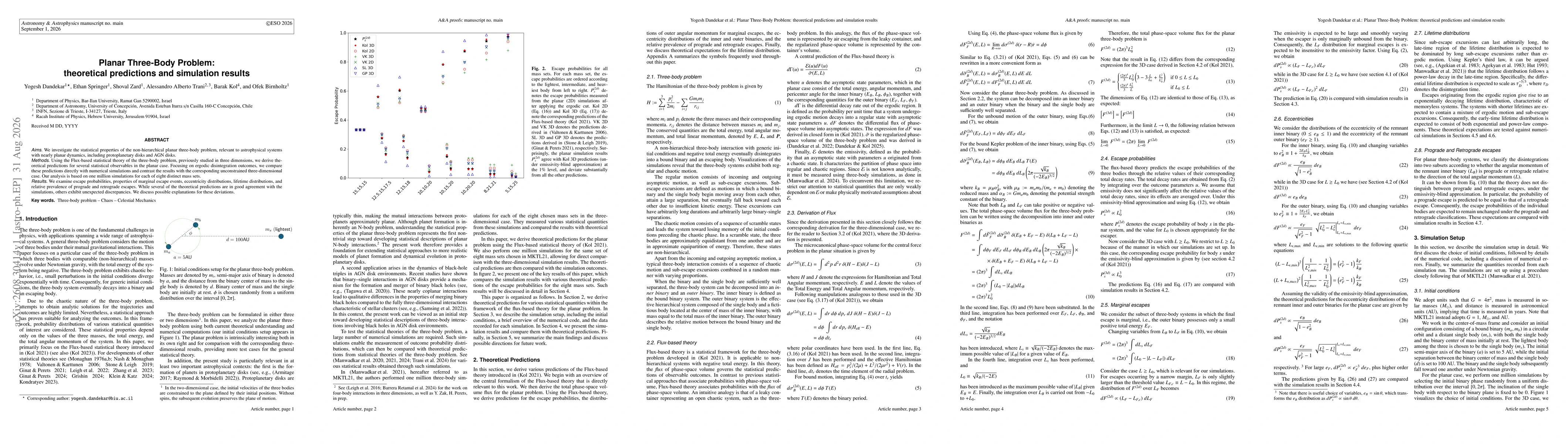 Thumbnail for Planar Three-Body Problem: theoretical predictions and simulation results