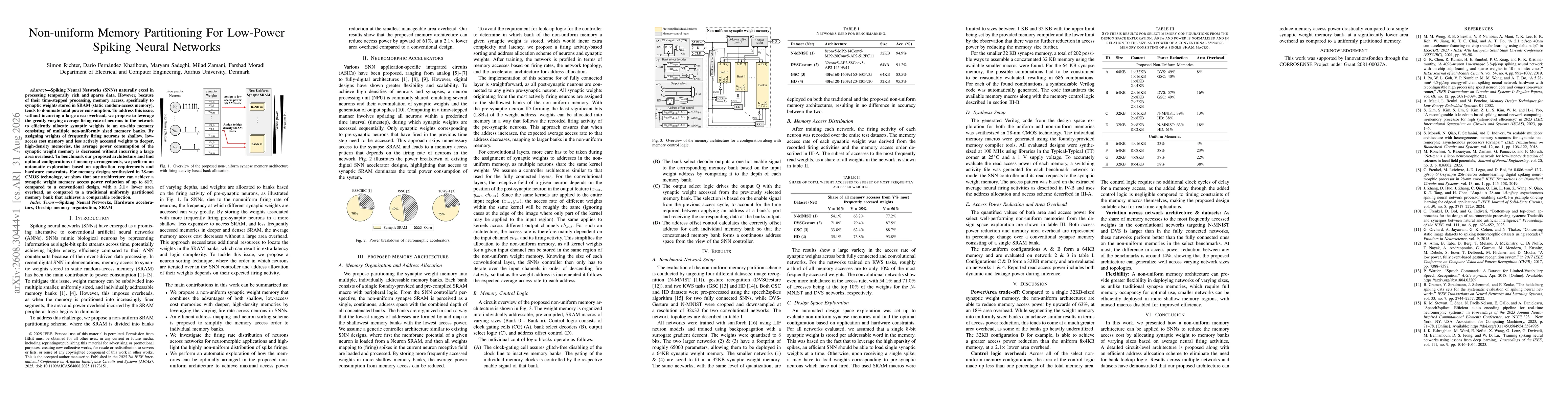 Thumbnail for Non-uniform Memory Partitioning For Low-Power Spiking Neural Networks