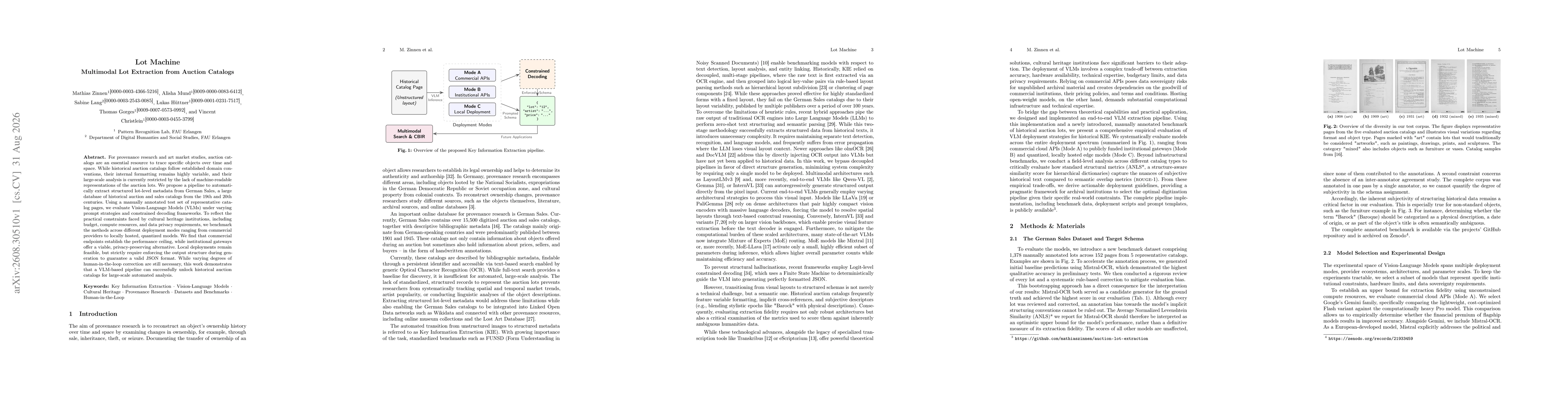 Thumbnail for Lot Machine: Multimodal Lot Extraction from Auction Catalogs