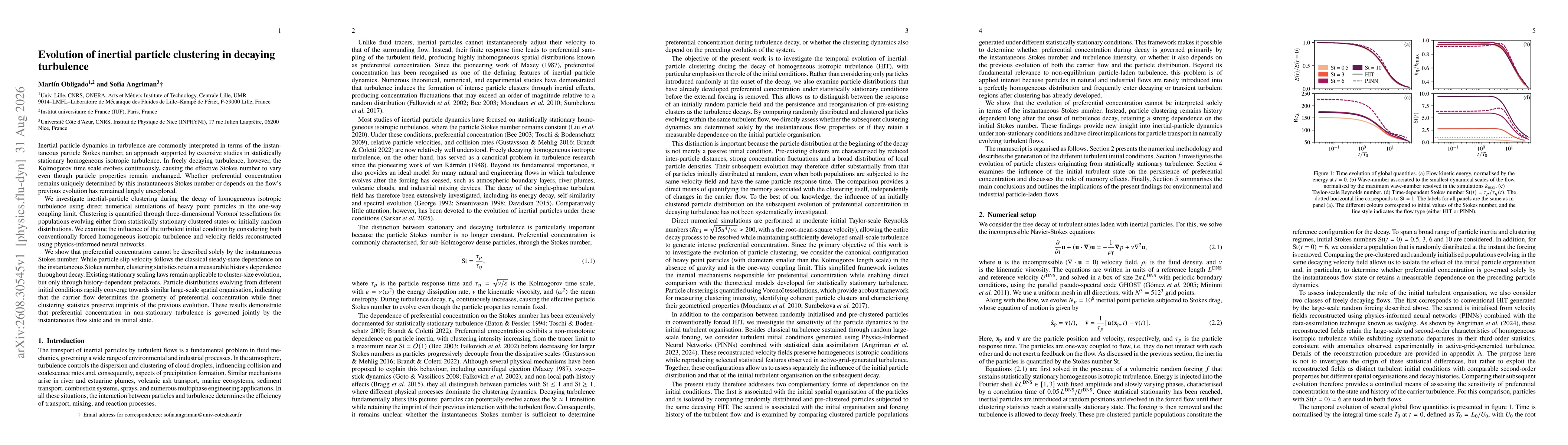Thumbnail for Evolution of inertial particle clustering in decaying turbulence