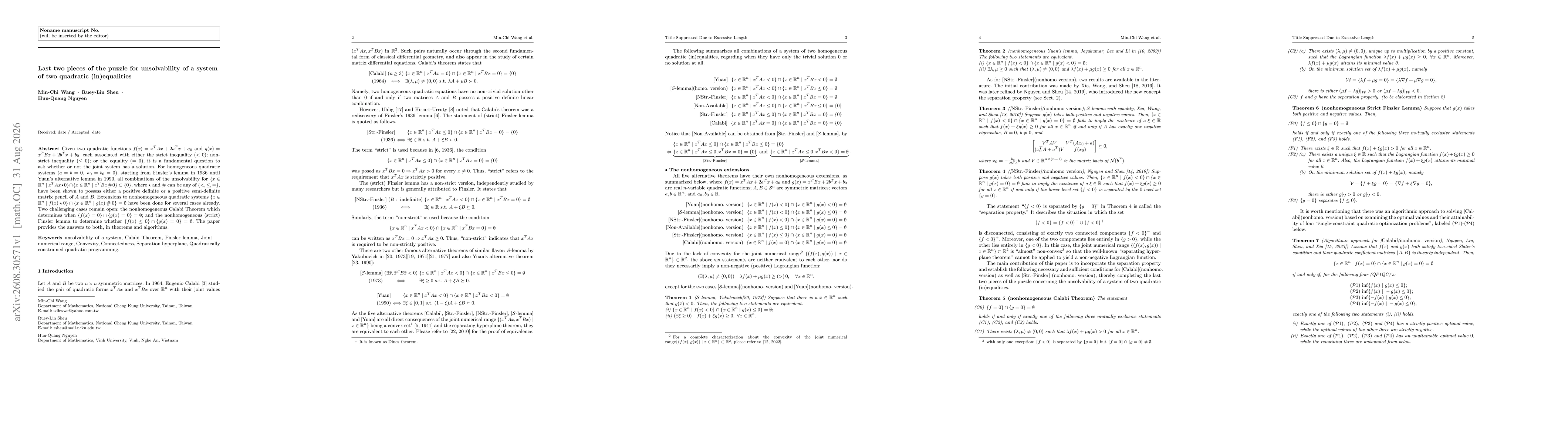 Thumbnail for Last two pieces of the puzzle for unsolvability of a system of two quadratic (in)equalities