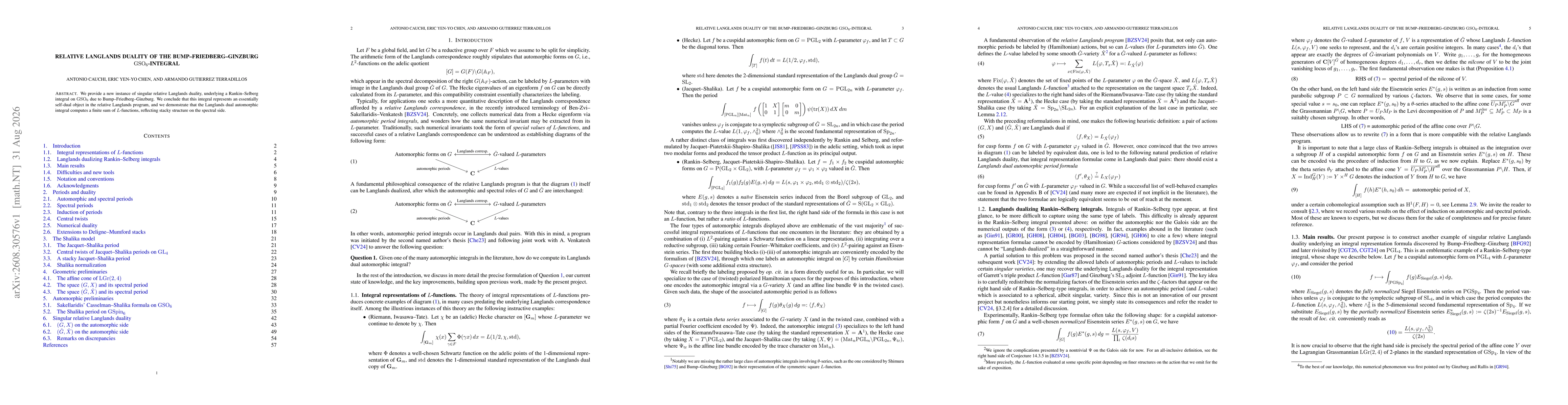 Thumbnail for Relative Langlands duality of the Bump-Friedberg-Ginzburg $\mathrm{GSO}_6$-integral