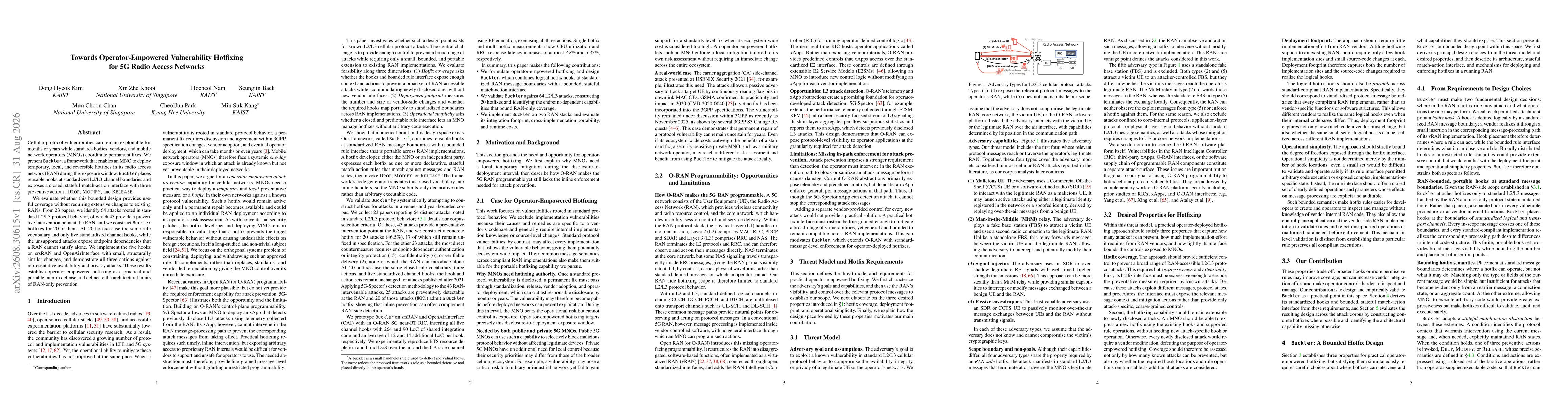 Thumbnail for Towards Operator-Empowered Vulnerability Hotfixing for 5G Radio Access Networks