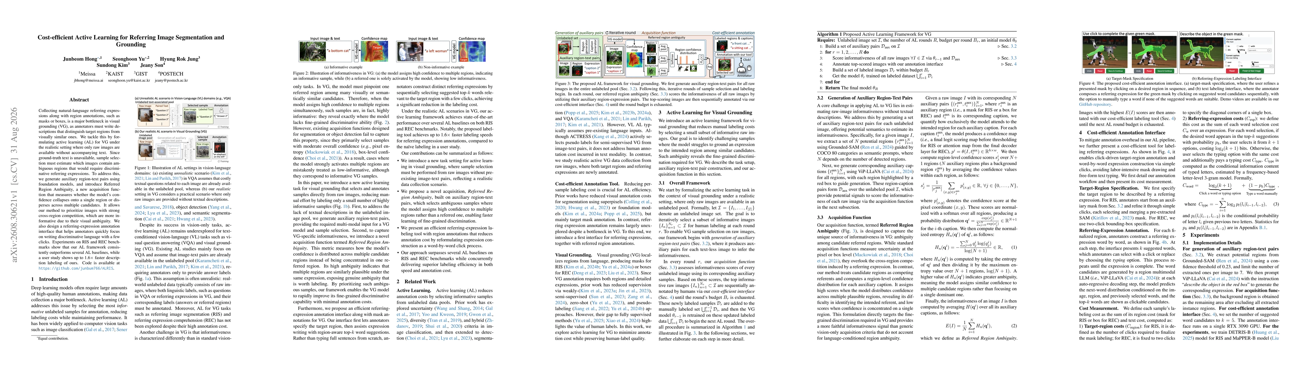 Thumbnail for Cost-efficient Active Learning for Referring Image Segmentation and Grounding