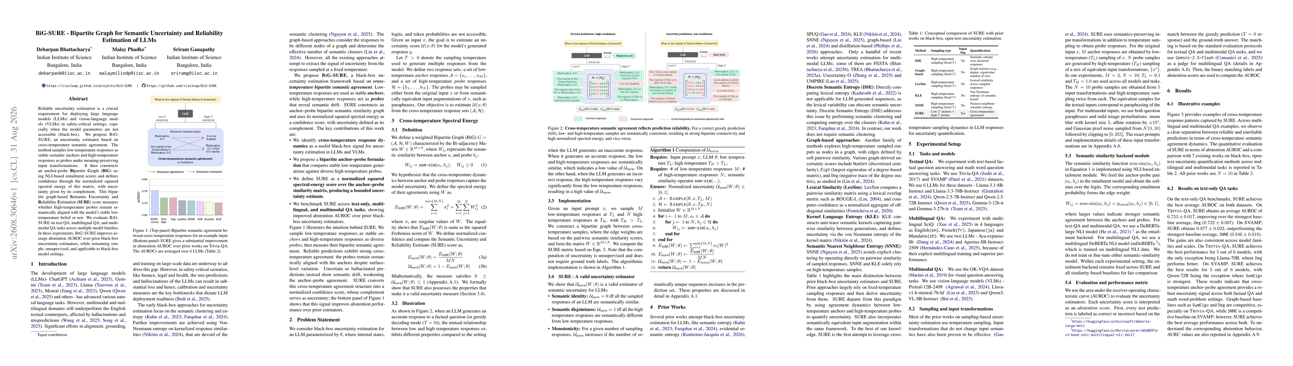 Thumbnail for BiG-SURE - Bipartite Graph for Semantic Uncertainty and Reliability Estimation of LLMs