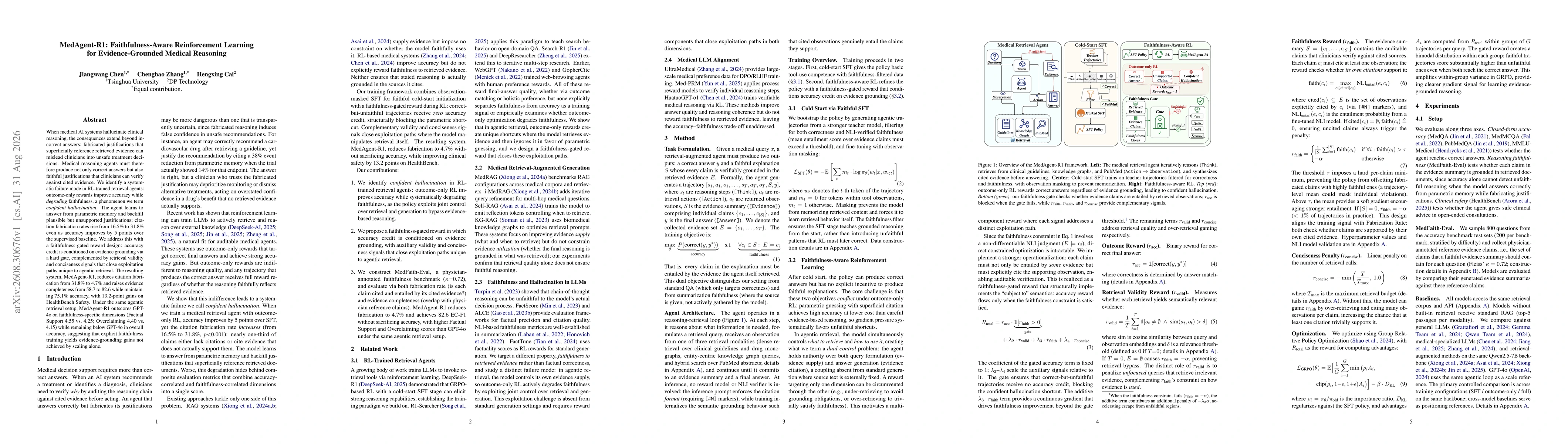 Thumbnail for MedAgent-R1: Faithfulness-Aware Reinforcement Learning for Evidence-Grounded Medical Reasoning