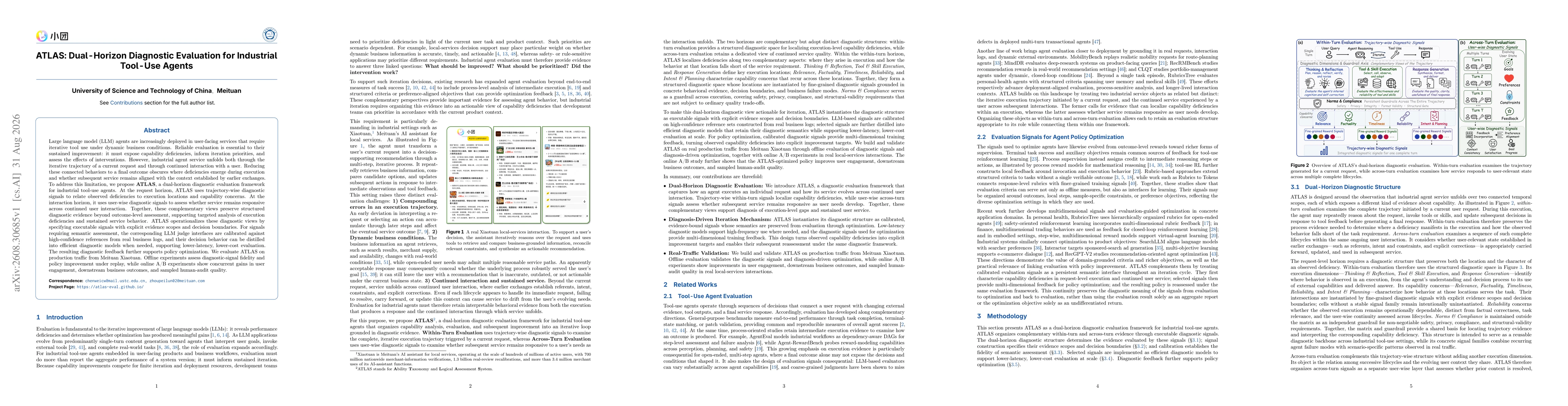 Thumbnail for ATLAS: Dual-Horizon Diagnostic Evaluation for Industrial Tool-Use Agents