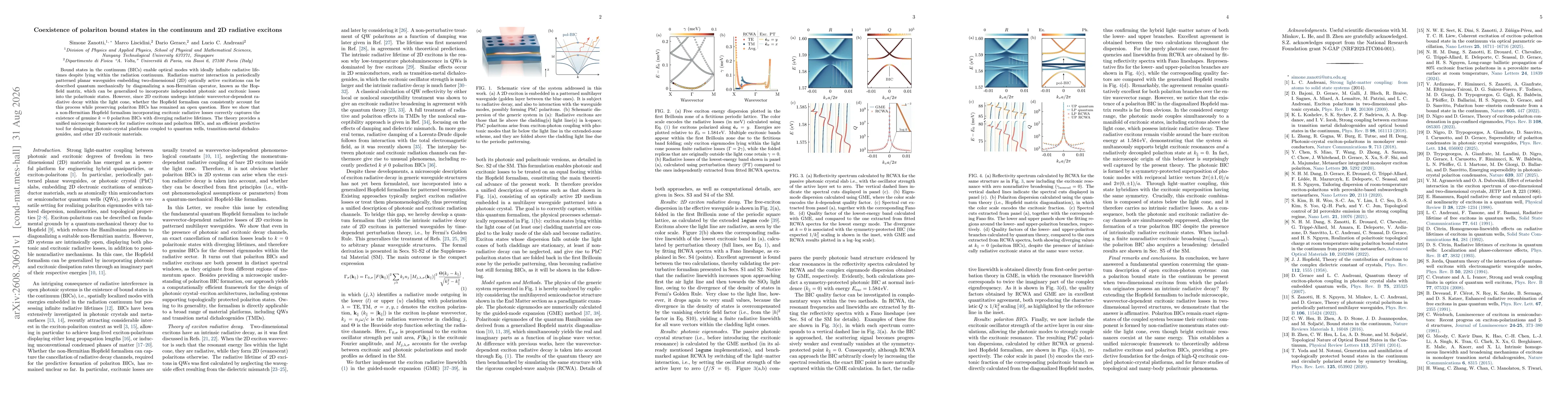 Thumbnail for Coexistence of polariton bound states in the continuum and 2D radiative excitons
