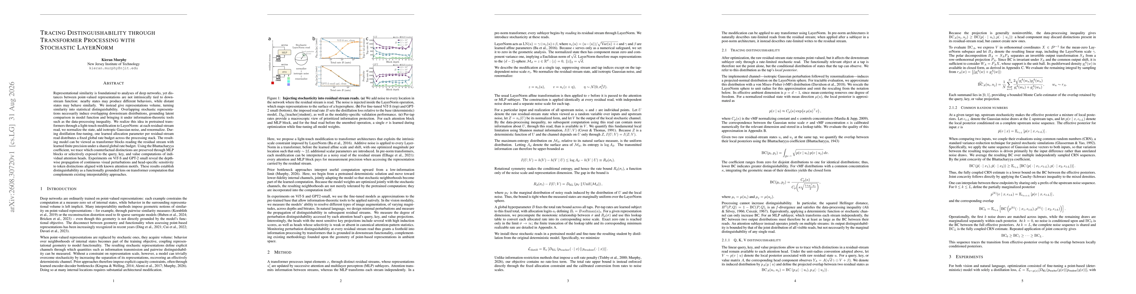 Thumbnail for Tracing distinguishability through transformer processing with stochastic LayerNorm