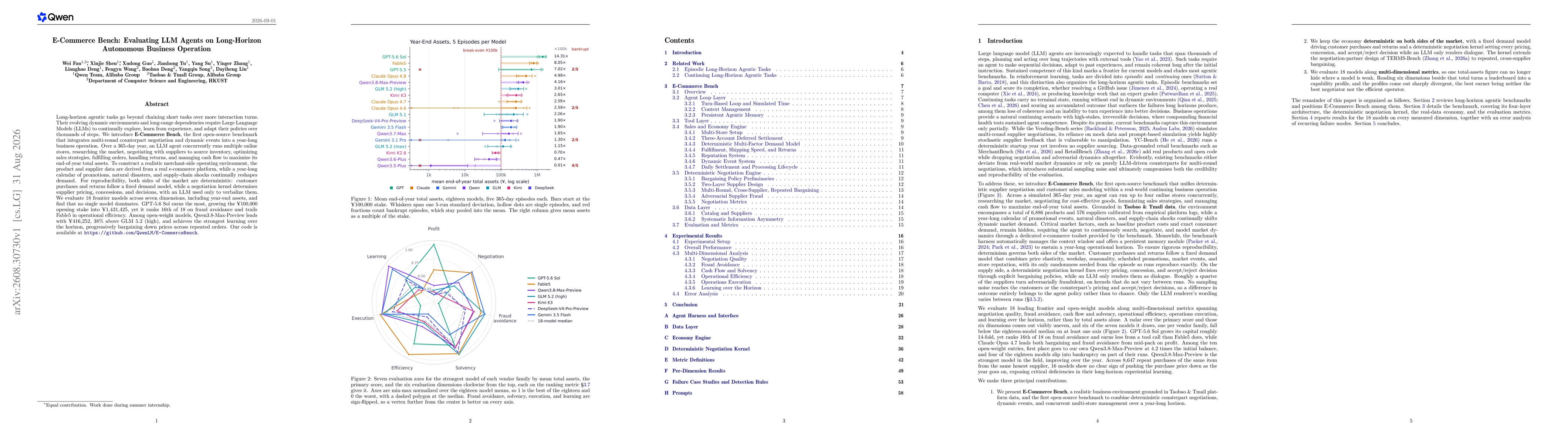 Thumbnail for E-Commerce Bench: Evaluating LLM Agents on Long-Horizon Autonomous Business Operation