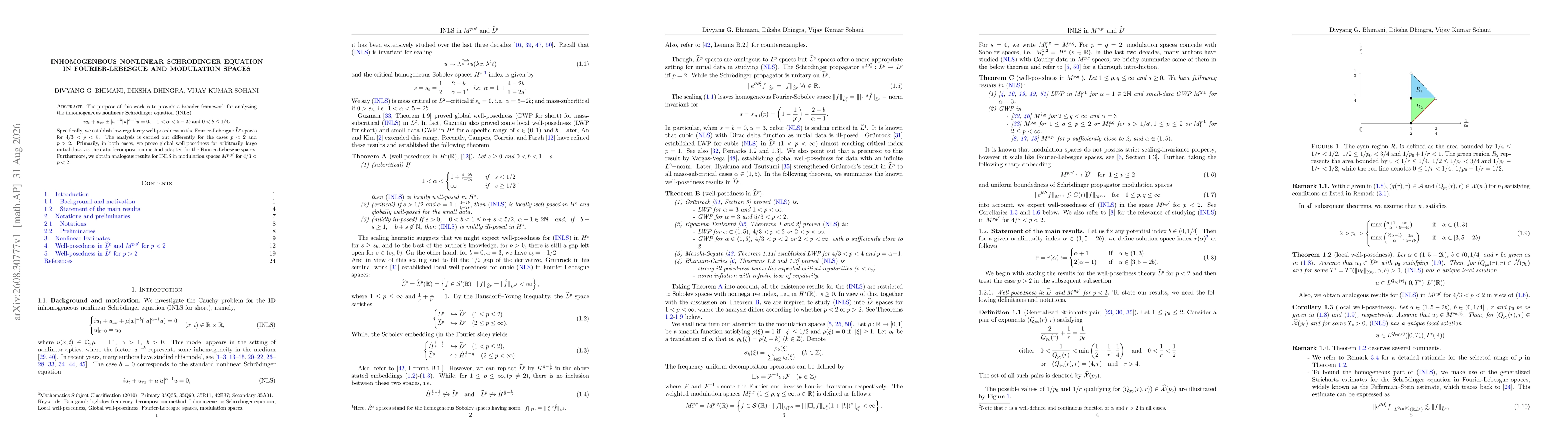 Thumbnail for Inhomogeneous nonlinear Schrödinger equation in Fourier-Lebesgue and modulation spaces