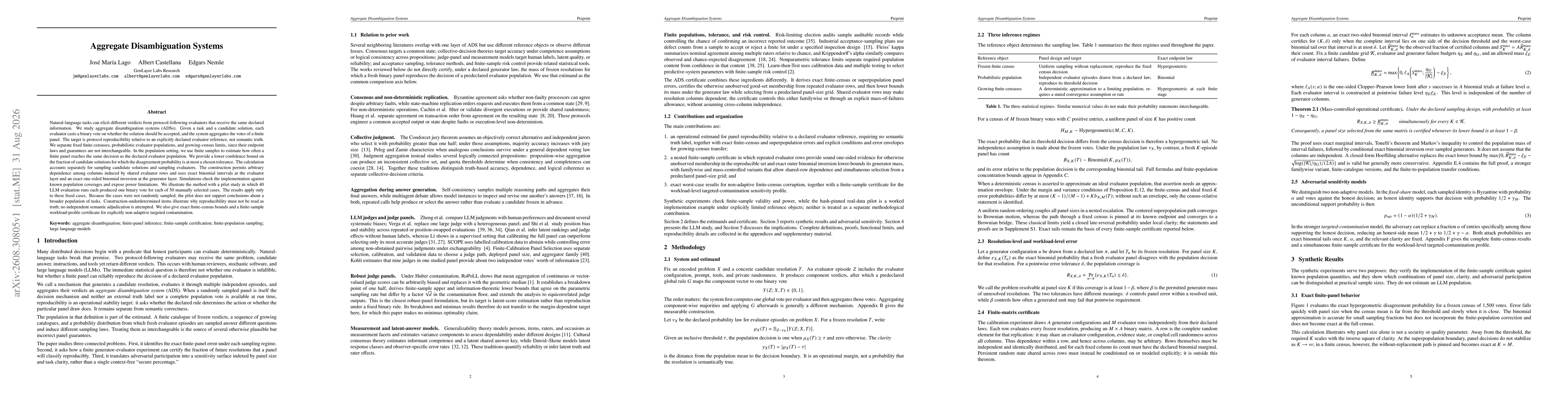 Thumbnail for Aggregate Disambiguation Systems