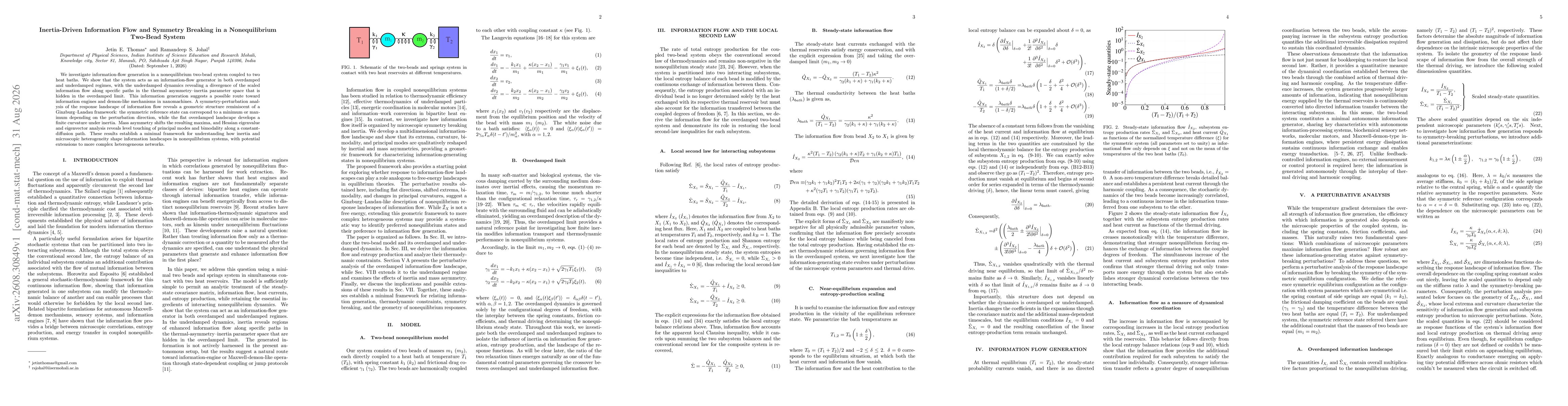 Thumbnail for Inertia-Driven Information Flow and Symmetry Breaking in a Nonequilibrium Two-Bead System