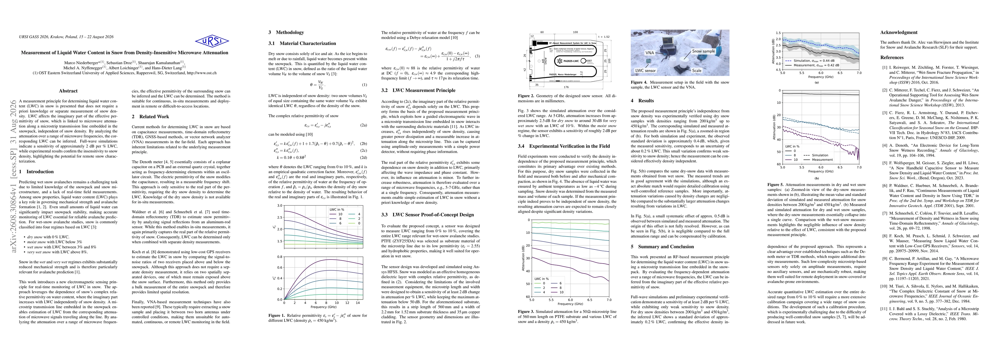 Thumbnail for Measurement of Liquid Water Content in Snow from Density-Insensitive Microwave Attenuation