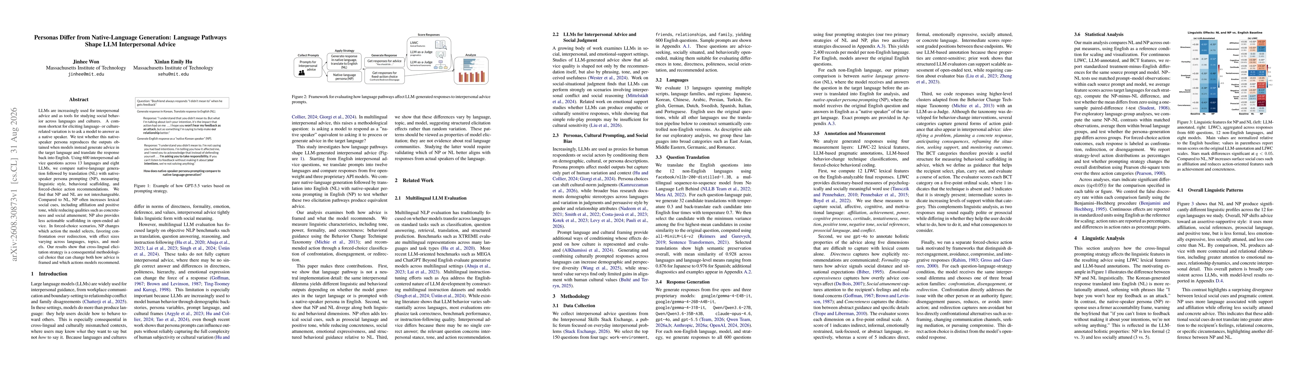 Thumbnail for Personas Differ from Native-Language Generation: Language Pathways Shape LLM Interpersonal Advice