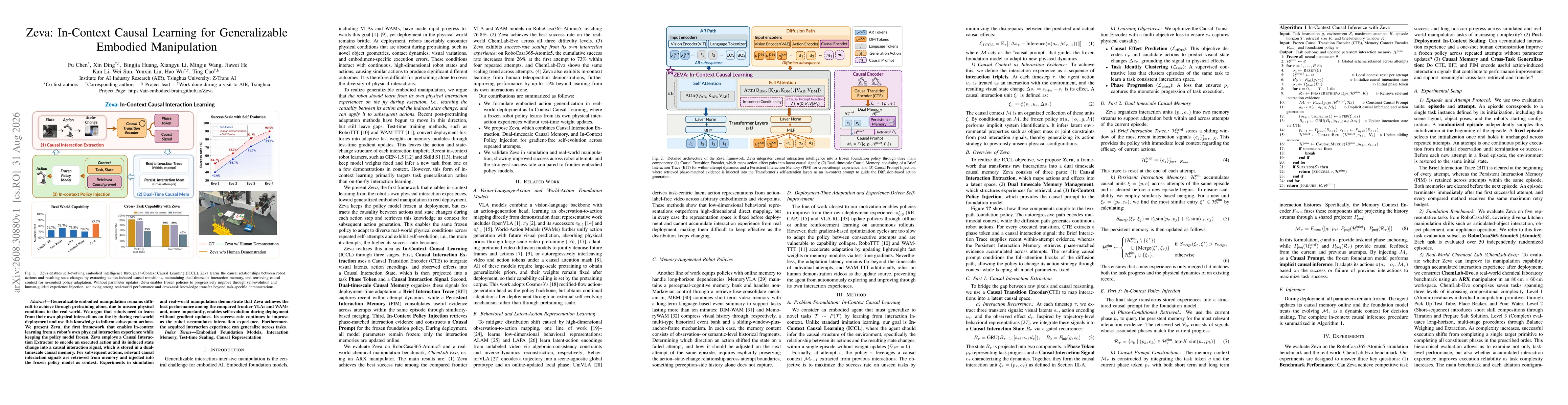 Thumbnail for Zeva: In-Context Causal Learning for Generalizable Embodied Manipulation