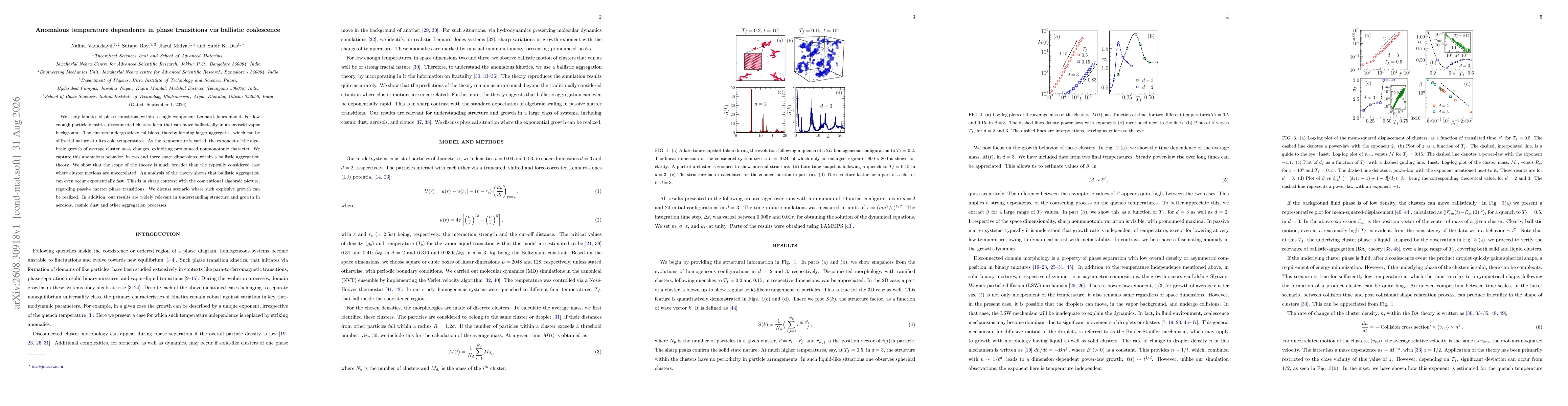 Thumbnail for Anomalous temperature dependence in phase transitions via ballistic coalescence