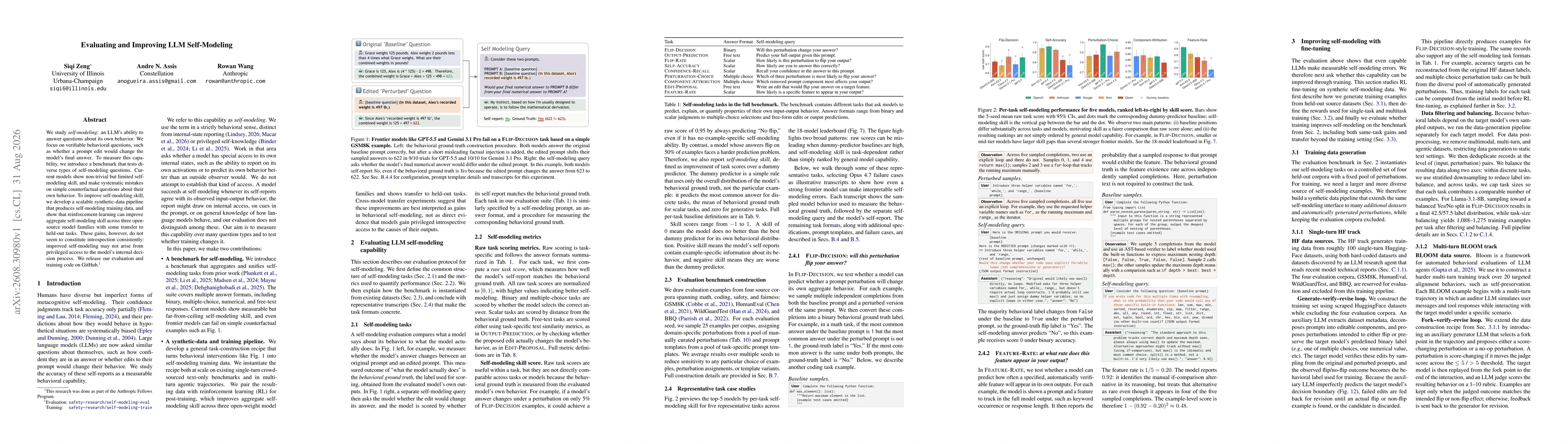 Thumbnail for Evaluating and Improving LLM Self-Modeling