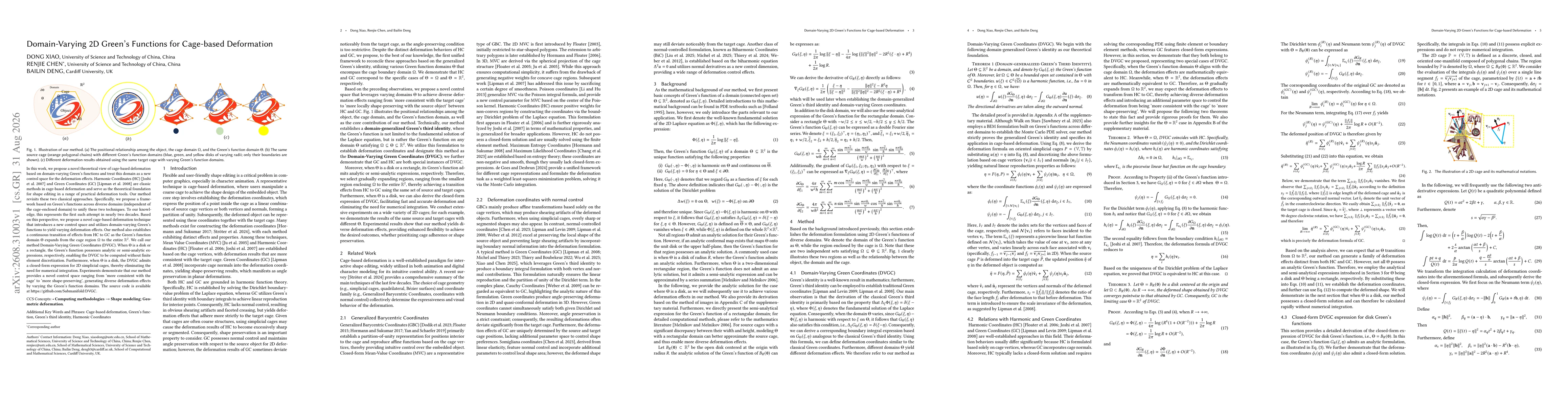 Thumbnail for Domain-Varying 2D Green' s Functions for Cage-based Deformation