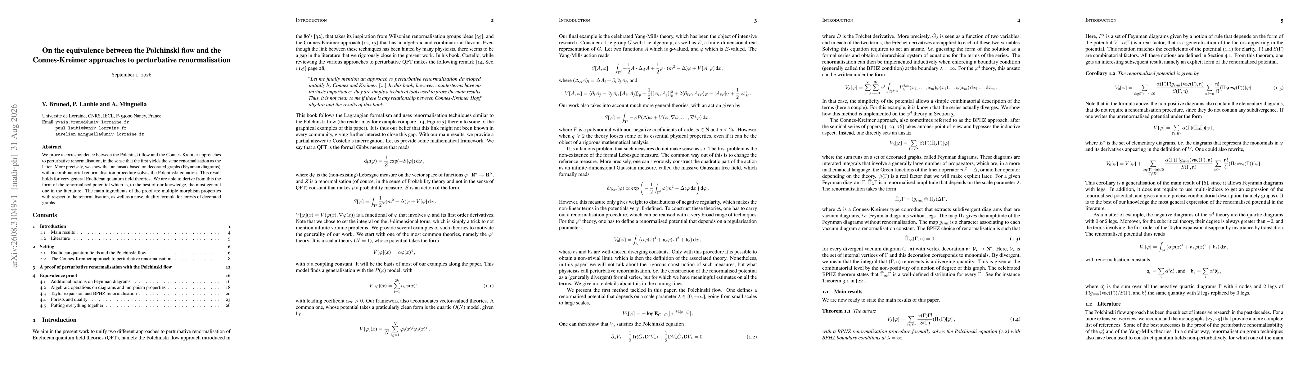 Thumbnail for On the equivalence between the Polchinski flow and the Connes-Kreimer approaches to perturbative renormalisation