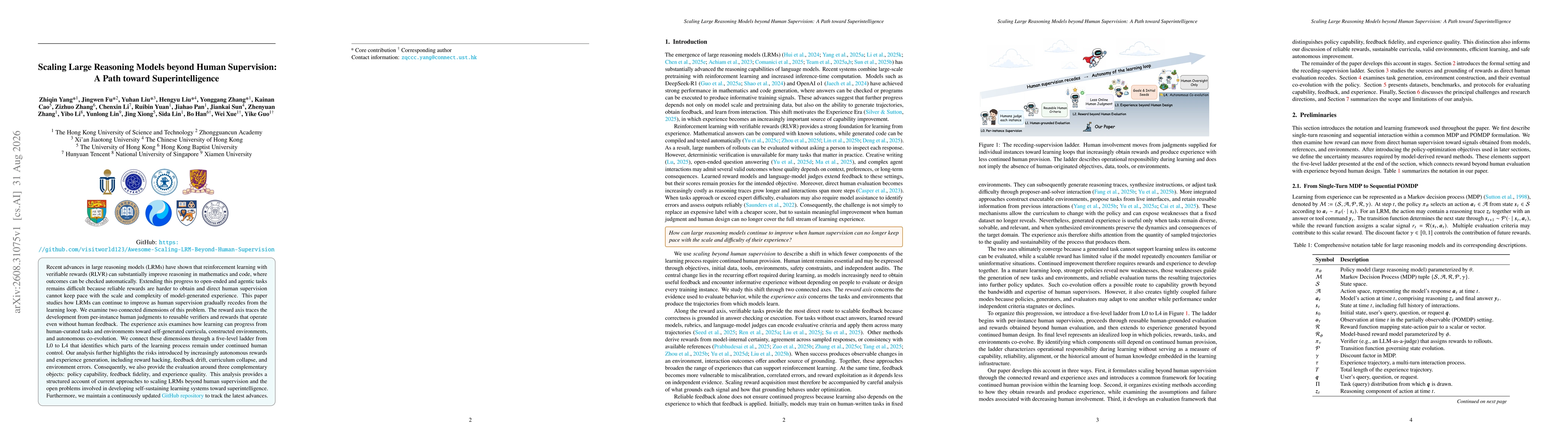 Thumbnail for Scaling Large Reasoning Models beyond Human Supervision: A Path toward Superintelligence