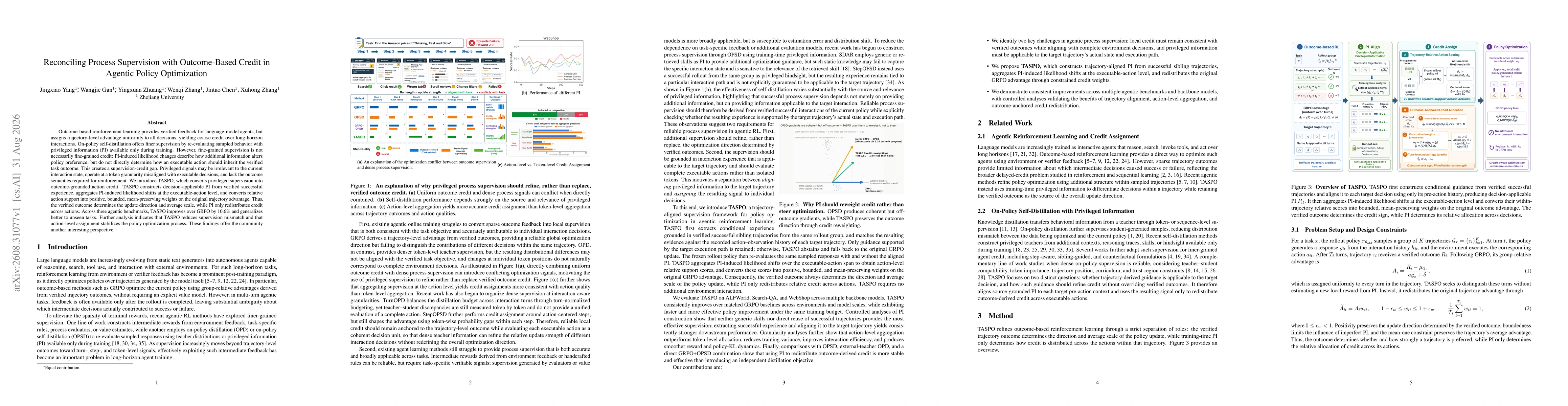Thumbnail for Reconciling Process Supervision with Outcome-Based Credit in Agentic Policy Optimization
