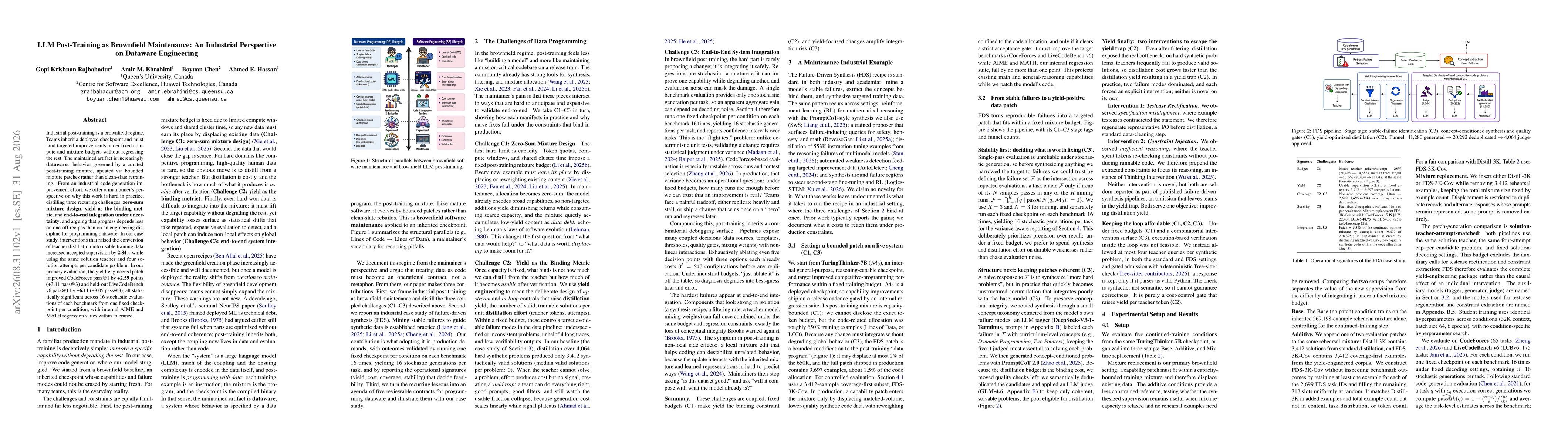 Thumbnail for LLM Post-Training as Brownfield Maintenance: An Industrial Perspective on Dataware Engineering